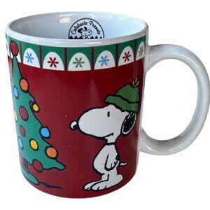 Peanuts Snoopy 60th Anniversary 11 oz. Christmas Holiday Coffee Mug 3.5" Tall